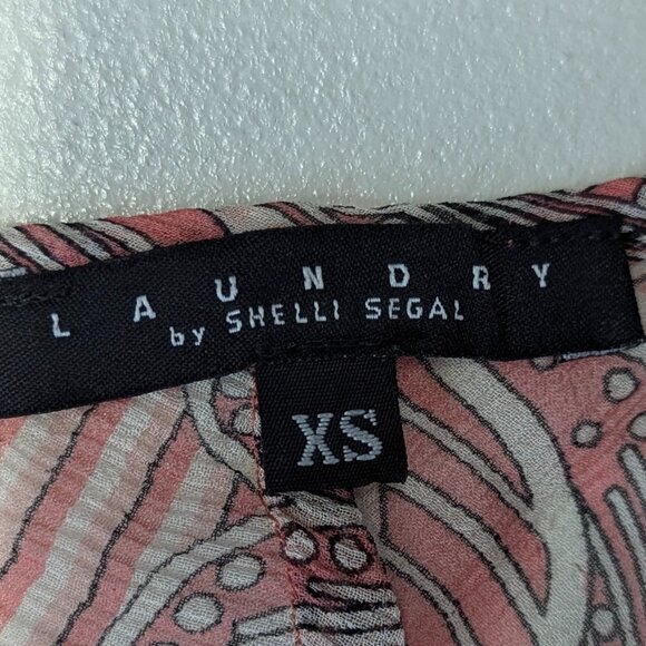 Laundry by Shelli Segal Size XS 100% Silk Sheer Top - Picture 11 of 16